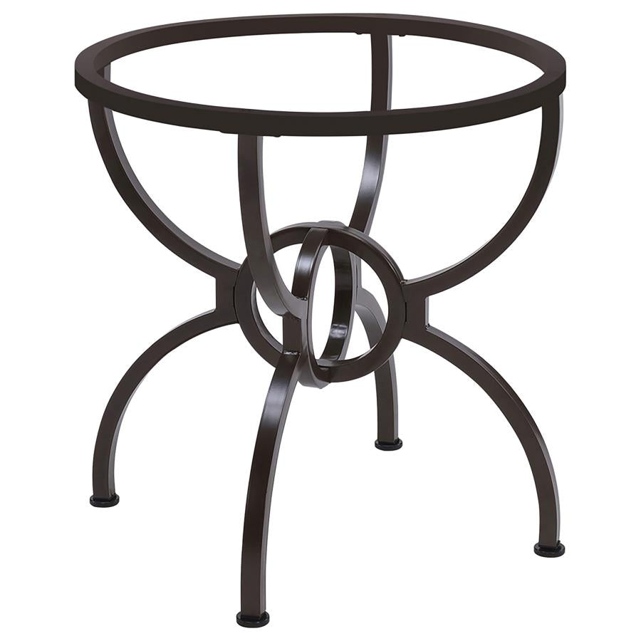Aviano Round Metal Dining Table Base Gunmetal - 108291