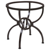 Aviano Round Metal Dining Table Base Gunmetal - 108291