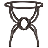 Aviano Round Metal Dining Table Base Gunmetal - 108291