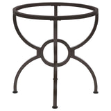 Aviano Round Metal Dining Table Base Gunmetal - 108291
