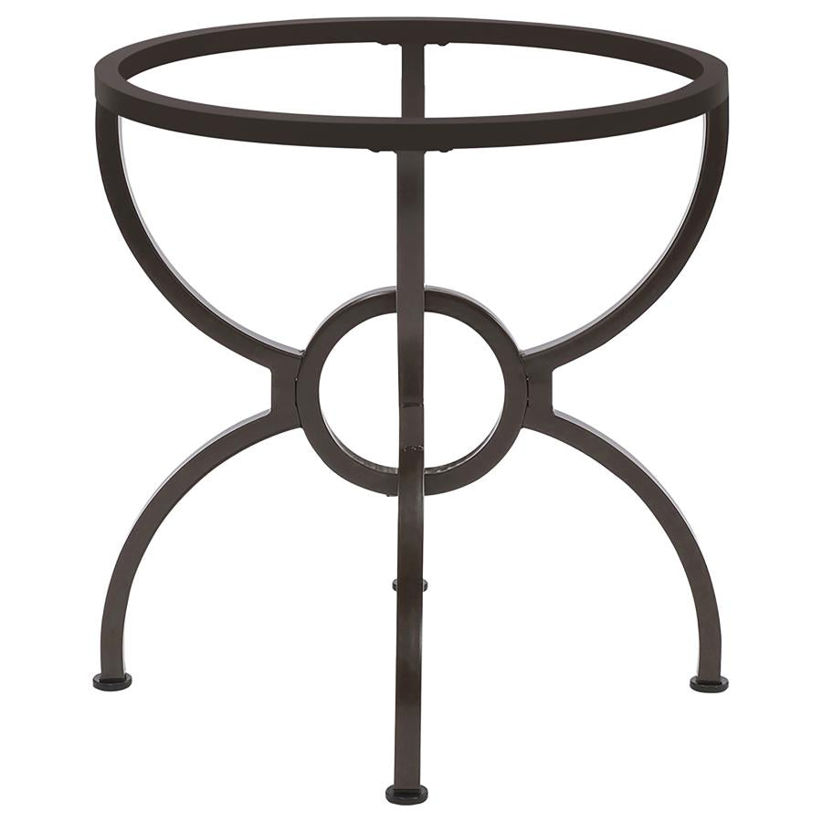 Aviano Round Metal Dining Table Base Gunmetal - 108291