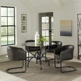 Aviano Round Metal Dining Table Base Gunmetal - 108291