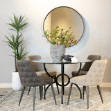 Aviano Round Metal Dining Table Base Gunmetal - 108291