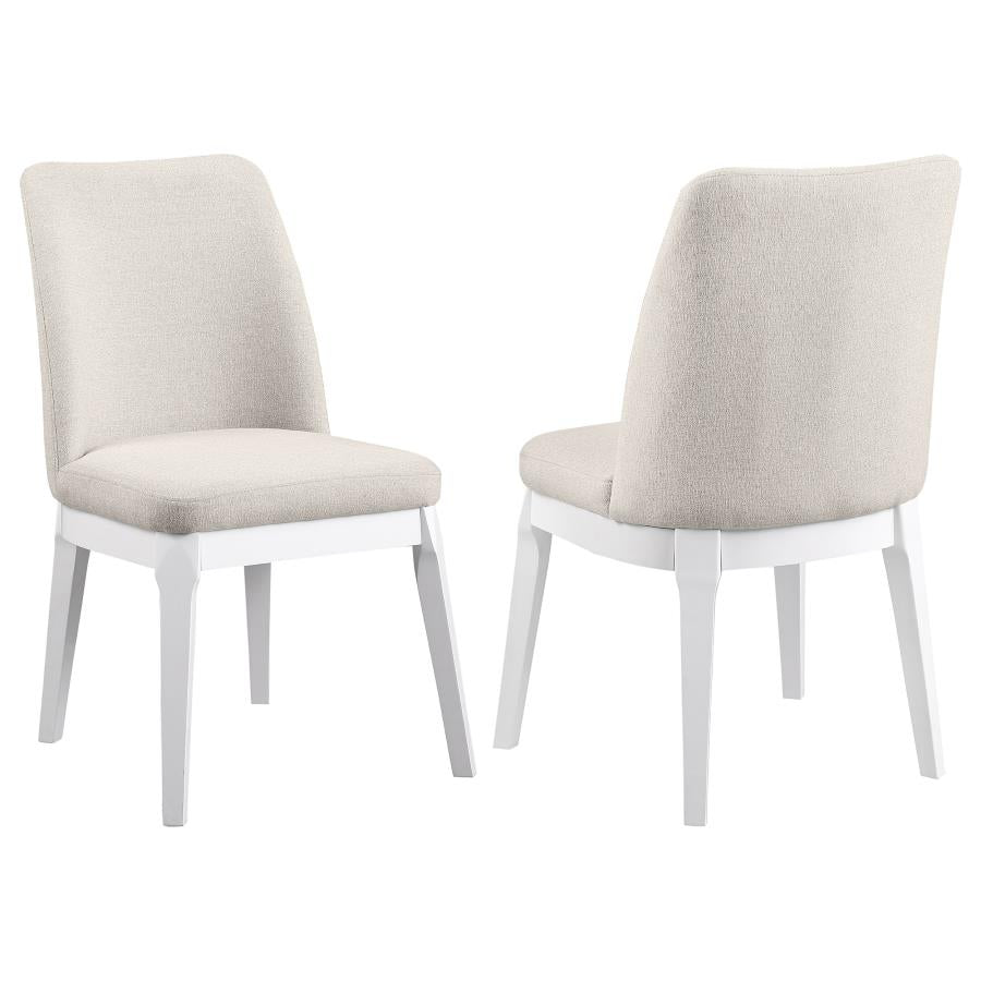 Carissa Upholstered Dining Side Chair Beige (Set of 2) - 108302