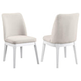 Carissa Upholstered Dining Side Chair Beige (Set of 2) - 108302