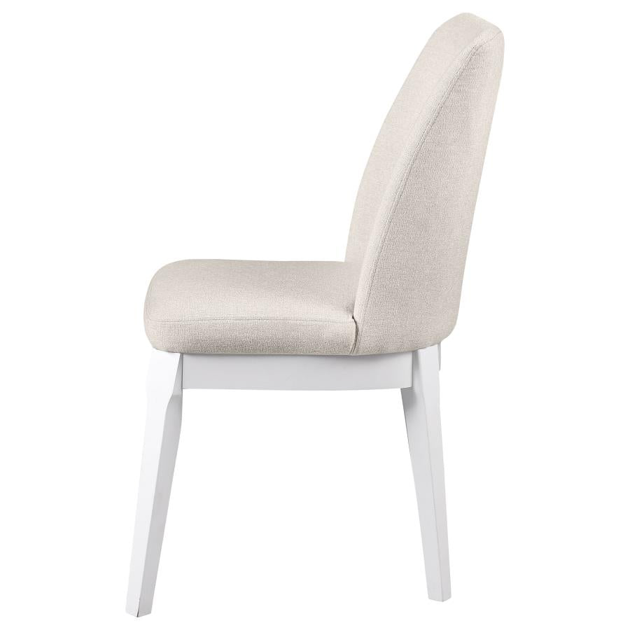 Carissa Upholstered Dining Side Chair Beige (Set of 2) - 108302
