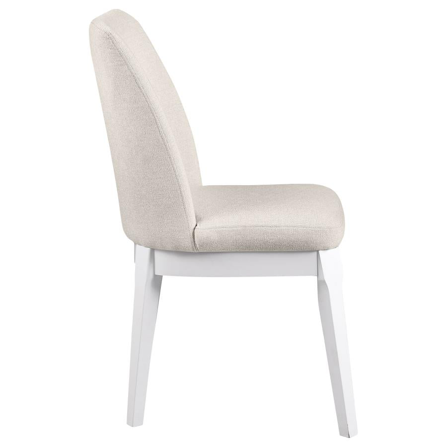 Carissa Upholstered Dining Side Chair Beige (Set of 2) - 108302