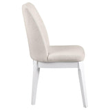 Carissa Upholstered Dining Side Chair Beige (Set of 2) - 108302