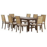 Matisse 9-piece Rectangular Dining Table Set Light Brown - 108311-S9