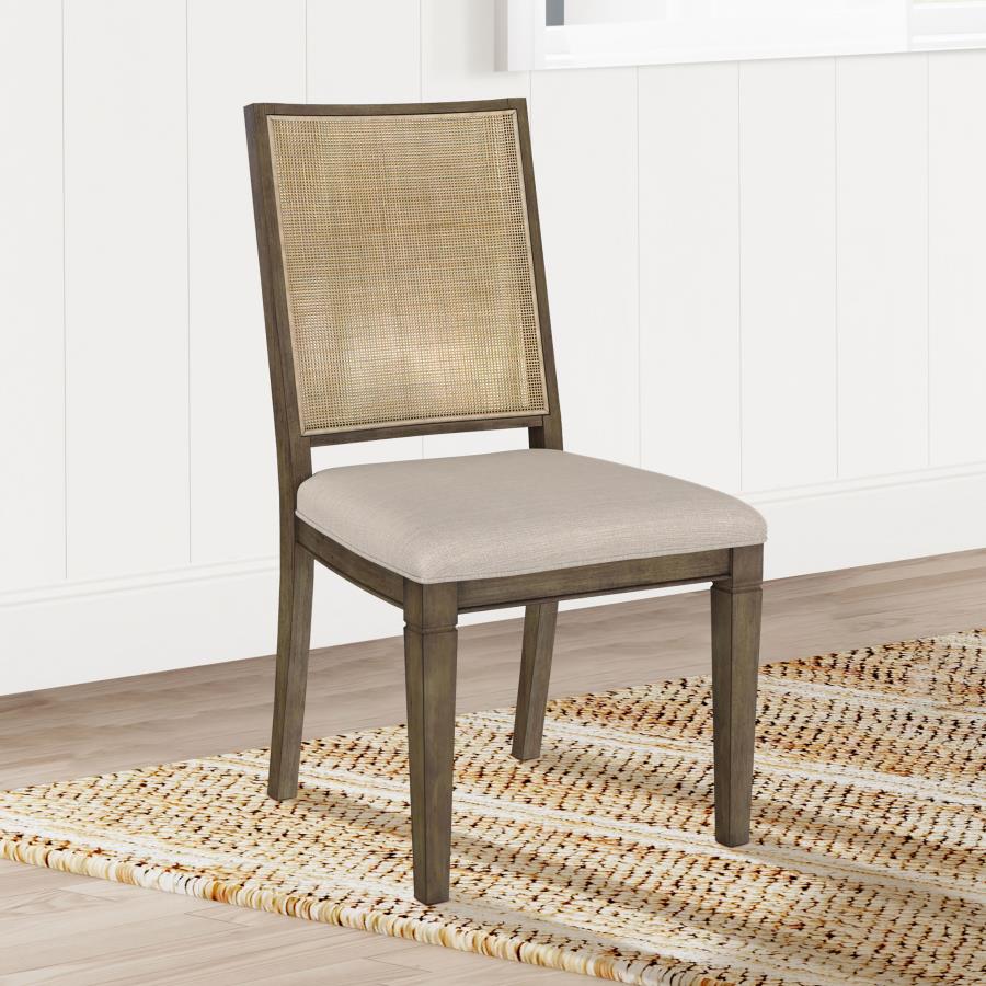 Matisse Woven Rattan Back Dining Side Chair Brown (Set of 2) - 108312