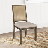 Matisse Woven Rattan Back Dining Side Chair Brown (Set of 2) - 108312