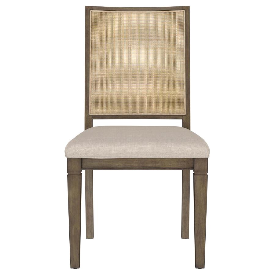 Matisse Woven Rattan Back Dining Side Chair Brown (Set of 2) - 108312