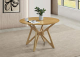 Elowen Round 42-inch Solid Wood Dining Table Light Walnut - 108440