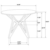 Elowen Round 42-inch Solid Wood Dining Table Light Walnut - 108440