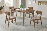 Dortch 5-piece Oval Solid Wood Dining Set Walnut - 108461-S5