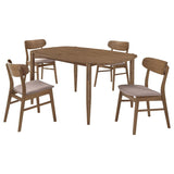 Dortch 5-piece Oval Solid Wood Dining Set Walnut - 108461-S5