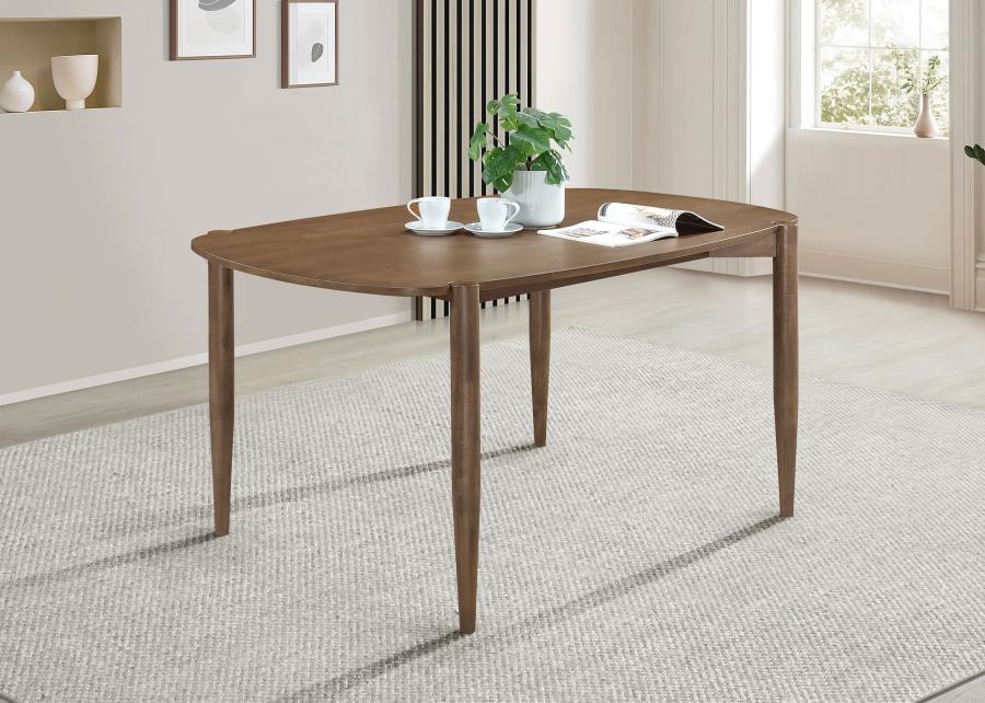 Dortch Oval 63-inch Solid Wood Dining Table Walnut - 108461