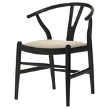 Crestmont Wood Wishbone Dining Side Chair Black (Set of 2) - 108482