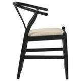 Crestmont Wood Wishbone Dining Side Chair Black (Set of 2) - 108482