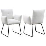 Ackland Upholstered Dining Arm Chair Light Grey (Set of 2) - 108492