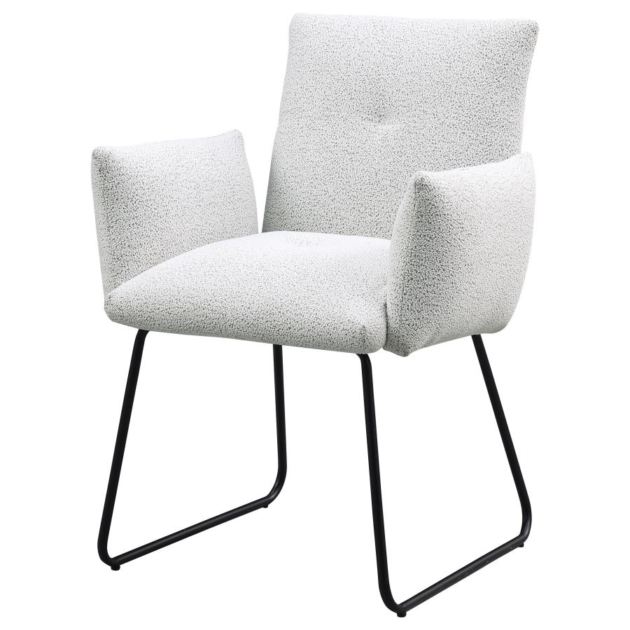 Ackland Upholstered Dining Arm Chair Light Grey (Set of 2) - 108492