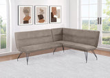 Dodson Fabric Upholstered L-Shaped Nook Dining Bench Taupe - 108496