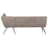 Dodson Fabric Upholstered L-Shaped Nook Dining Bench Taupe - 108496