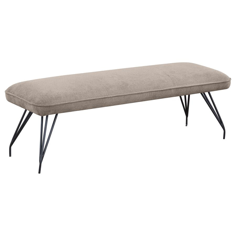 Dodson Fabric Upholstered Dining Bench Taupe - 108497