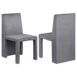 Tordera Velvet Upholstered Dining Side Chair Grey (Set of 2) - 108512