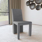 Tordera Velvet Upholstered Dining Side Chair Grey (Set of 2) - 108512