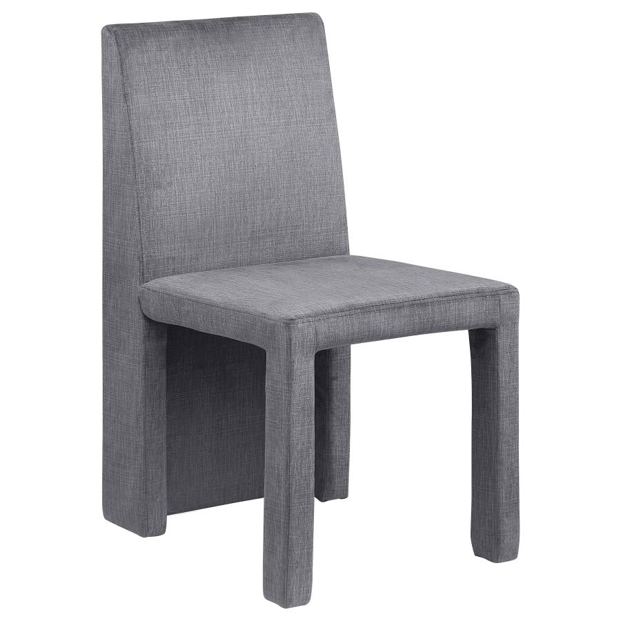 Tordera Velvet Upholstered Dining Side Chair Grey (Set of 2) - 108512