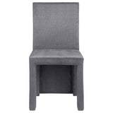 Tordera Velvet Upholstered Dining Side Chair Grey (Set of 2) - 108512