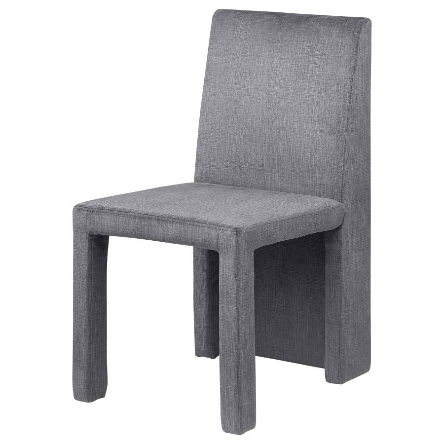 Tordera Velvet Upholstered Dining Side Chair Grey (Set of 2) - 108512