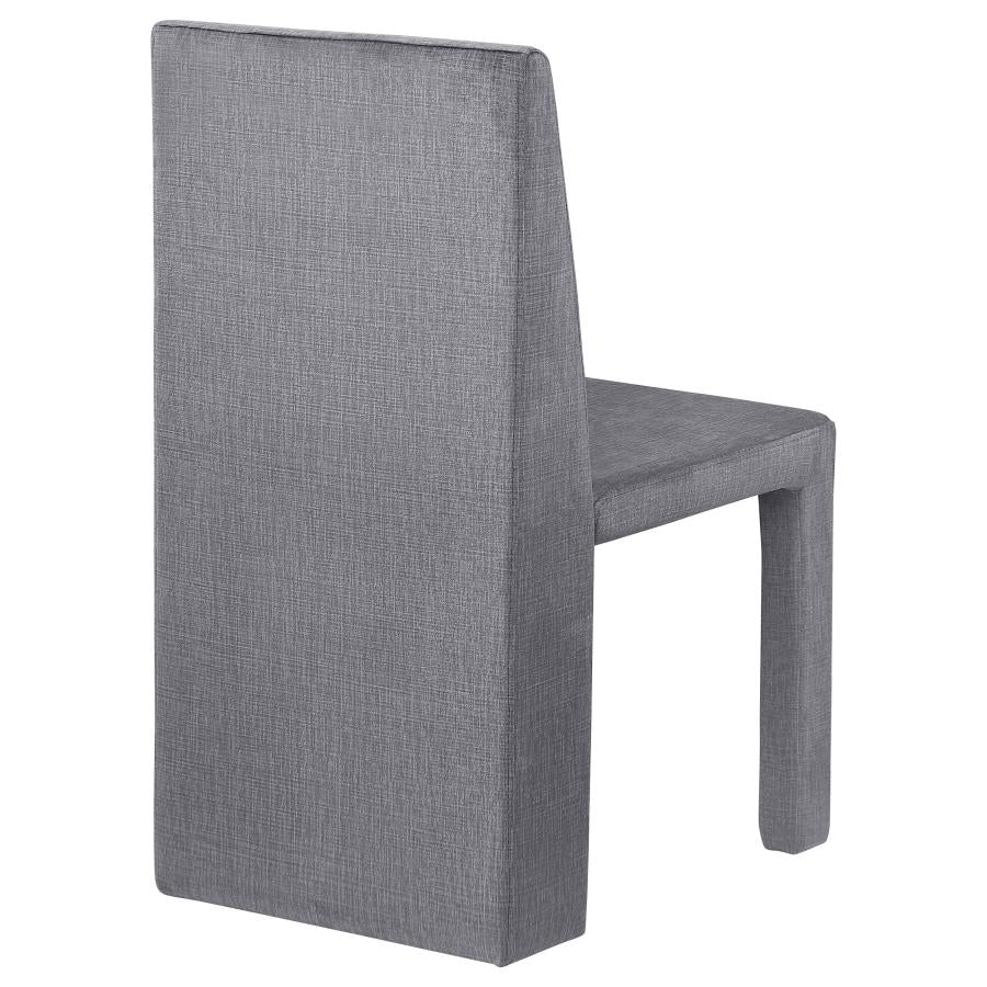 Tordera Velvet Upholstered Dining Side Chair Grey (Set of 2) - 108512