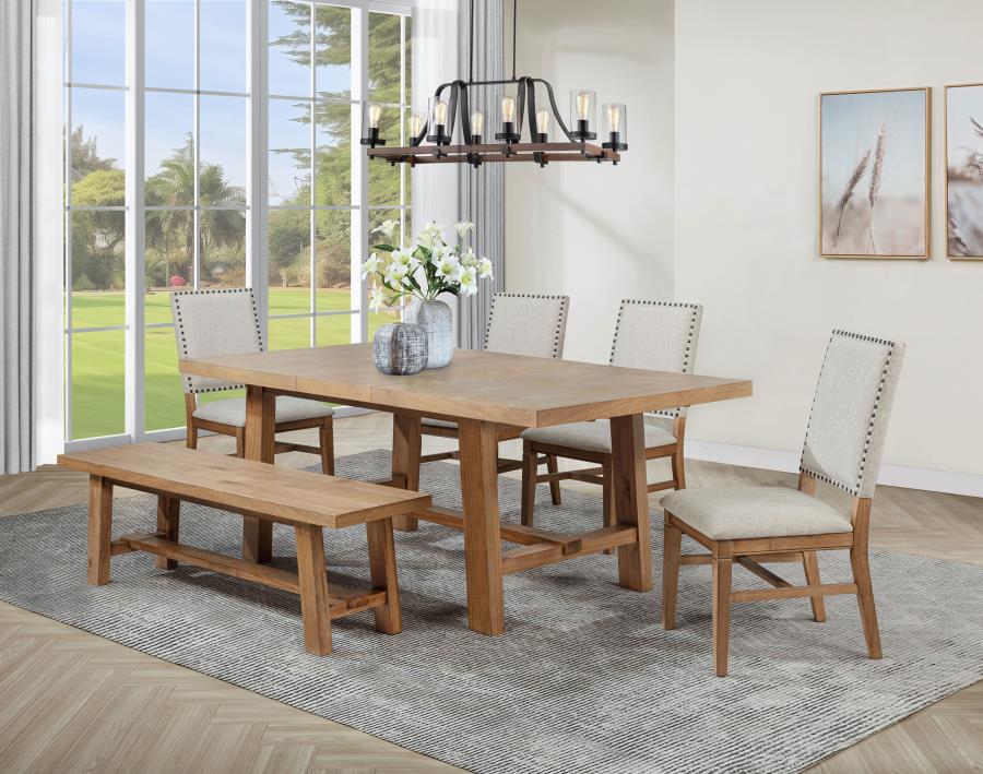Middleton 6-piece Extension Leaf Dining Set Brown and Beige - 108540-S6