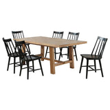 Middleton 7-piece Extension Leaf Dining Set Brown and Black - 108540-S7B