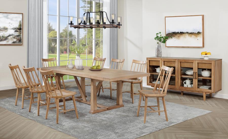 Middleton 10-piece Extension Leaf Dining Set Natural Brown - 108541-S10N
