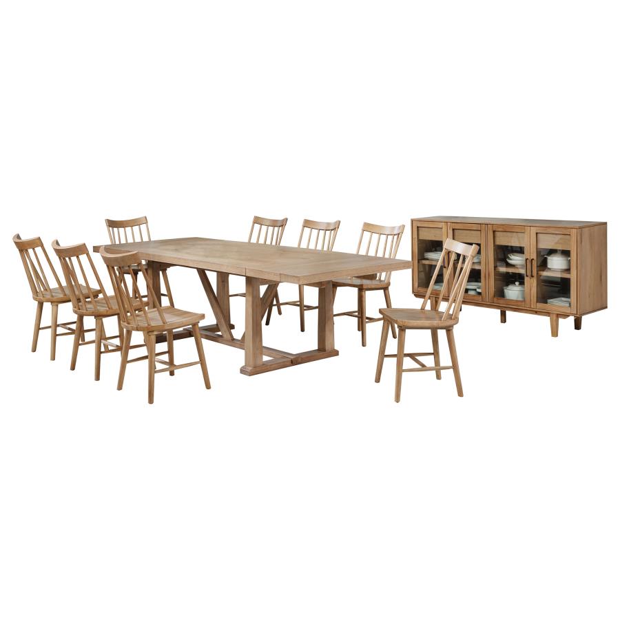 Middleton 10-piece Extension Leaf Dining Set Natural Brown - 108541-S10N
