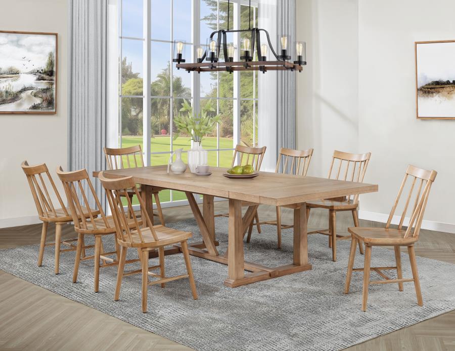 Middleton 9-piece Extension Leaf Dining Set Natural Brown - 108541-S9N