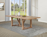 Middleton 106-inch Extension Leaf Dining Table Natural Brown - 108541