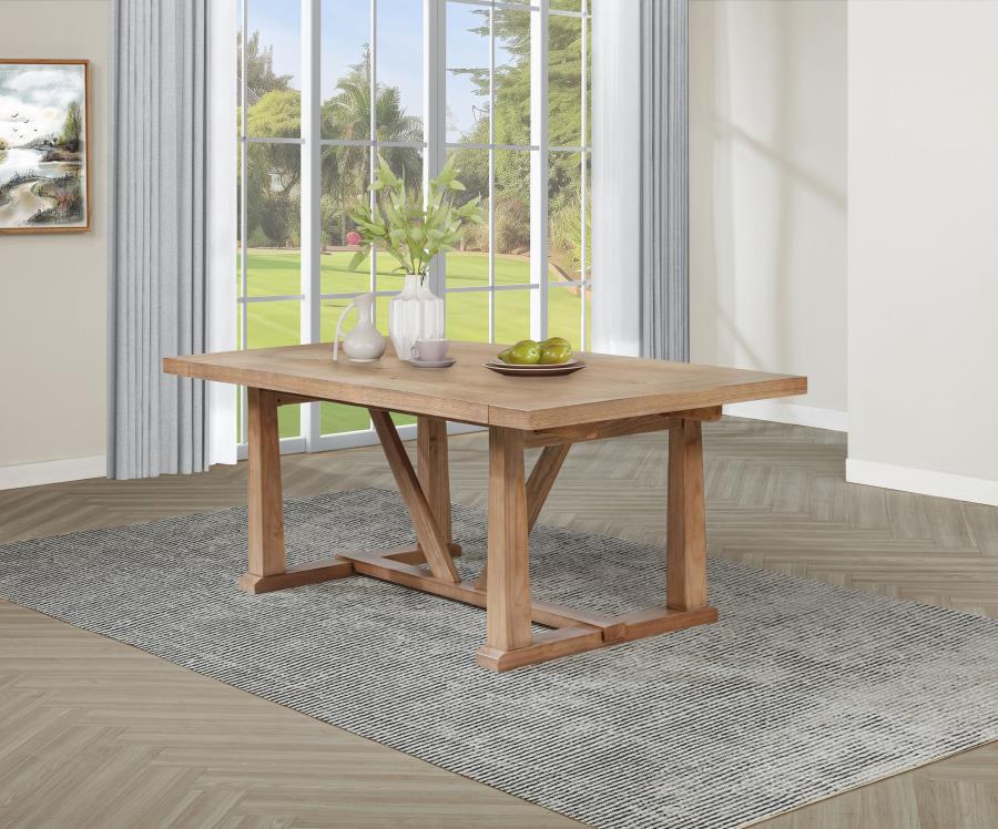 Middleton 106-inch Extension Leaf Dining Table Natural Brown - 108541