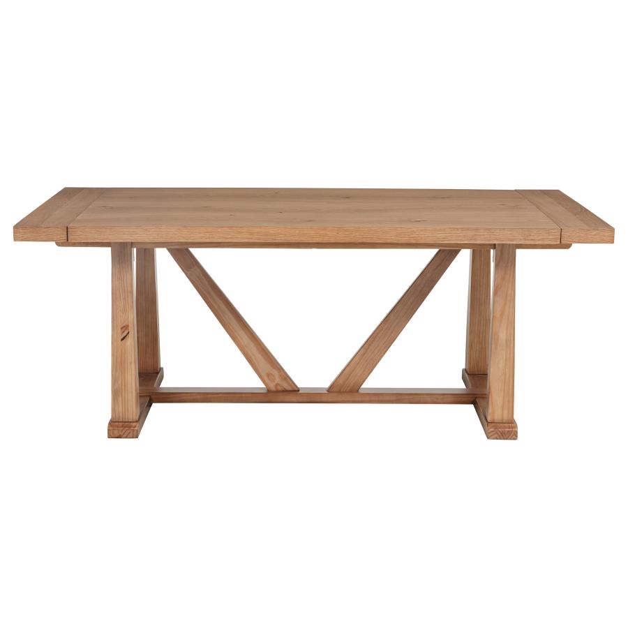 Middleton 106-inch Extension Leaf Dining Table Natural Brown - 108541