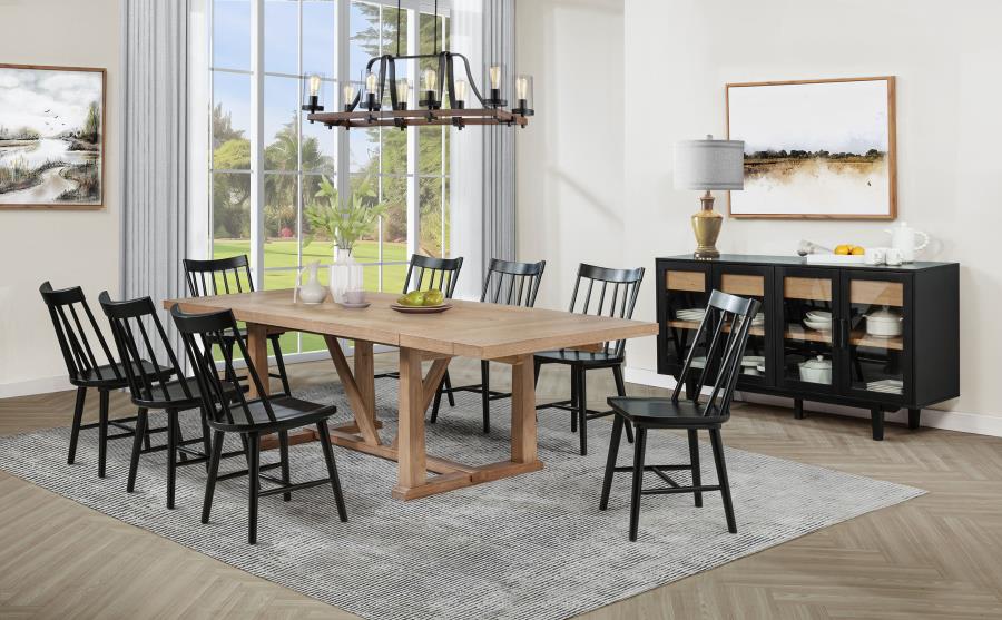 Middleton 106-inch Extension Leaf Dining Table Natural Brown - 108541