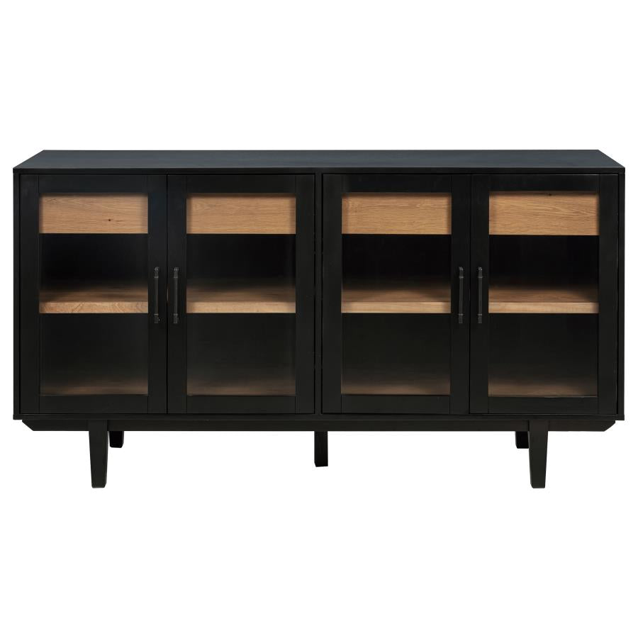 Middleton 4-door Sideboard Server with Dual Drawers Black - 108545BLK