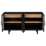 Middleton 4-door Sideboard Server with Dual Drawers Black - 108545BLK