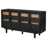Middleton 4-door Sideboard Server with Dual Drawers Black - 108545BLK