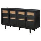 Middleton 4-door Sideboard Server with Dual Drawers Black - 108545BLK