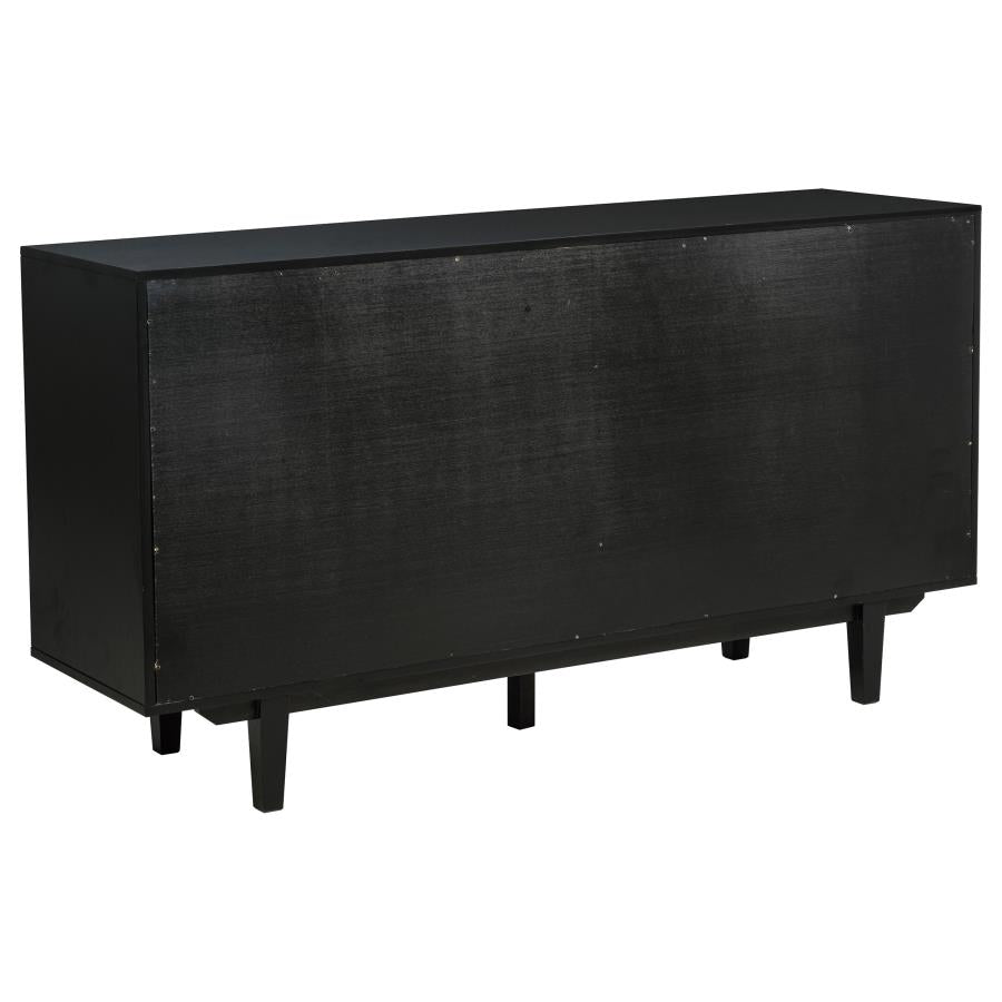 Middleton 4-door Sideboard Server with Dual Drawers Black - 108545BLK