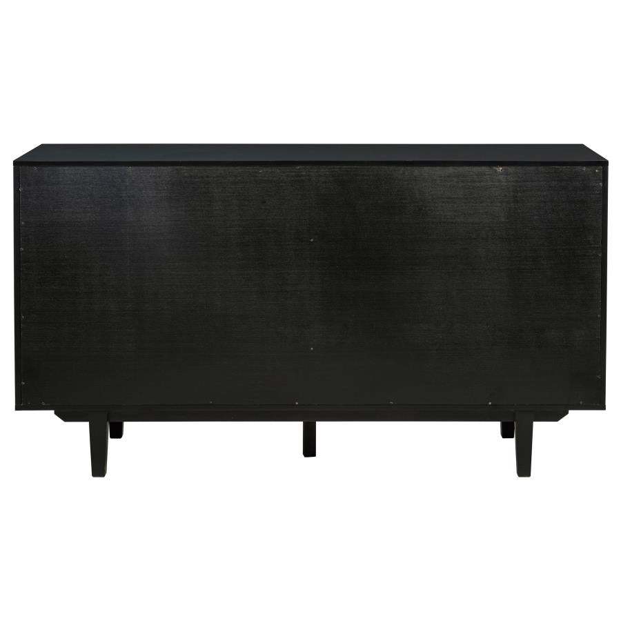 Middleton 4-door Sideboard Server with Dual Drawers Black - 108545BLK