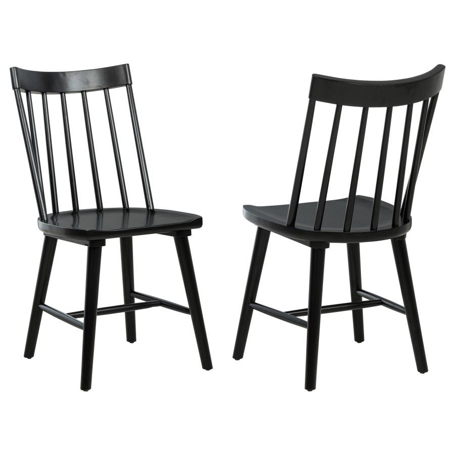 Middleton Solid Wood Dining Side Chair Black (Set of 2) - 108546BLK